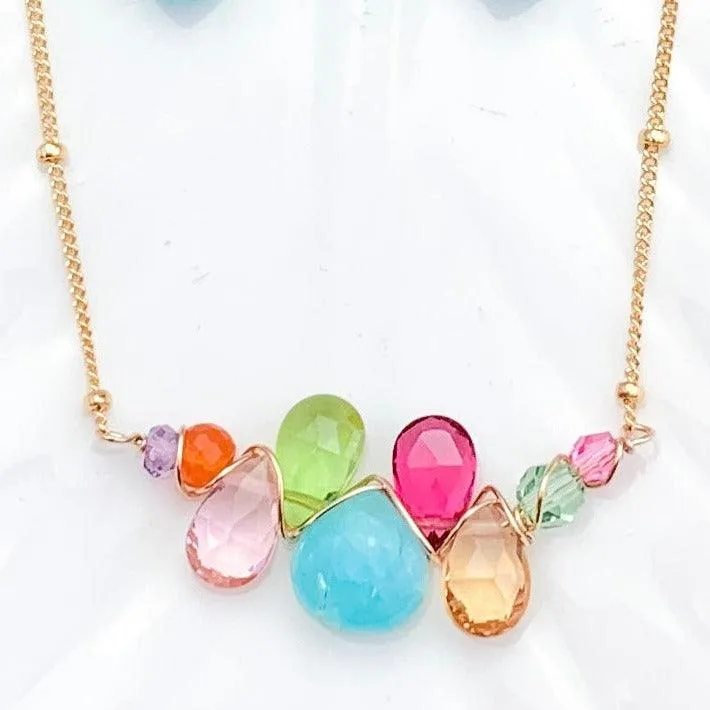 Vivid Blue Layering Necklace