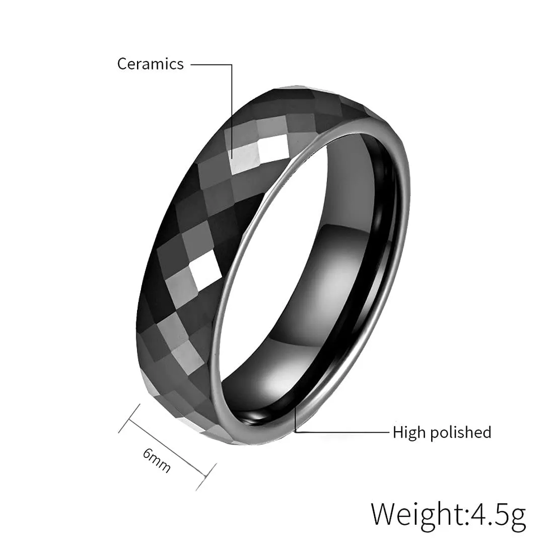 Yellow Chimes Rings for Men black Colored Metal Stainless Steel Band Designed Stylish Winter, Spring, Autumn and Summer Rings for Men and Boys